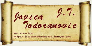 Jovica Todoranović vizit kartica